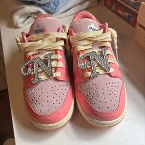 Pink nike barbie dunks